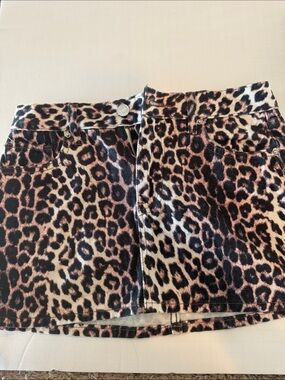 PacSun Leopard Print Skirt in Brown and Black
